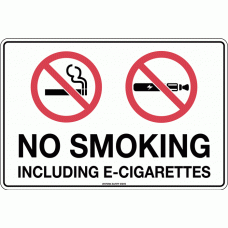NO SMOKING INCLUDING E-CIGARETTES PROHIBITION SIGN